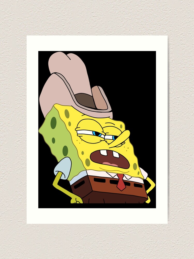 Spongebob meme face Art Print for Sale by L1sercool