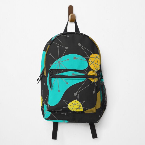 Item preview, Mid-Century Modern "Outer Space" Aqua And Yellow Pattern designed and sold by DEC02.