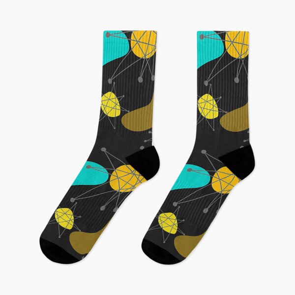 Item preview, Mid-Century Modern "Outer Space" Aqua And Yellow Pattern   designed and sold by DEC02.