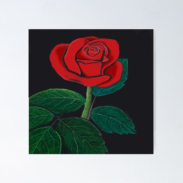 Item preview, Realistic red rose designed and sold by artlub16.