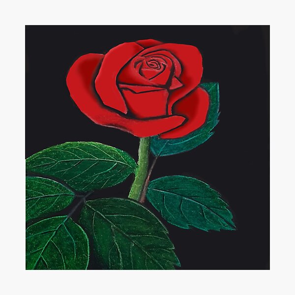 Item preview, Realistic red rose designed and sold by artlub16.
