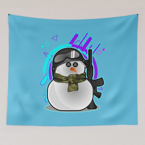 Item preview, military snowman designed and sold by Catrina luna.