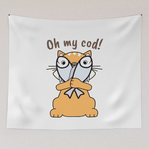 Item preview, Funny Cat With Fish Pun - Cat Lovers Fisher Humor designed and sold by ViewerEqualsPhoton.
