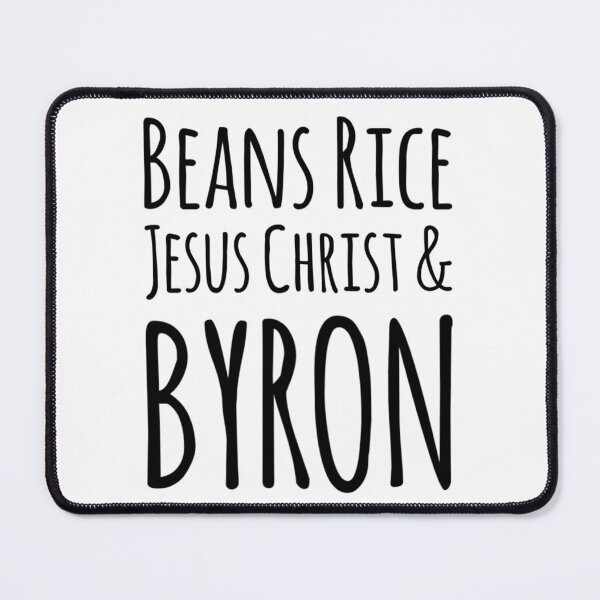 Item preview, Beans Rice Jesus Christ and Byron  designed and sold by Katherine Winner.