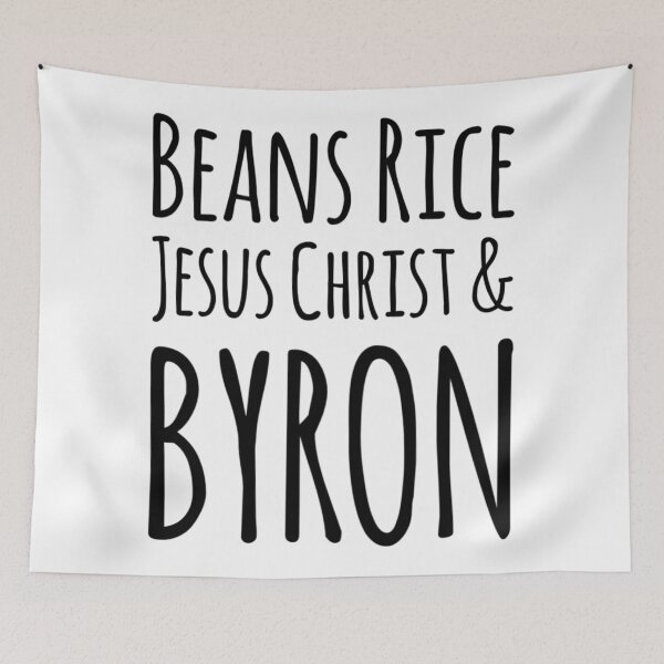 Item preview, Beans Rice Jesus Christ and Byron  designed and sold by Katherine Winner.