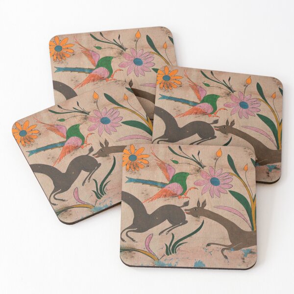 Item preview, Antique deer painting with flowers and a bird designed and sold by timg58.