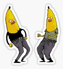 bananas in regular clothing Sticker