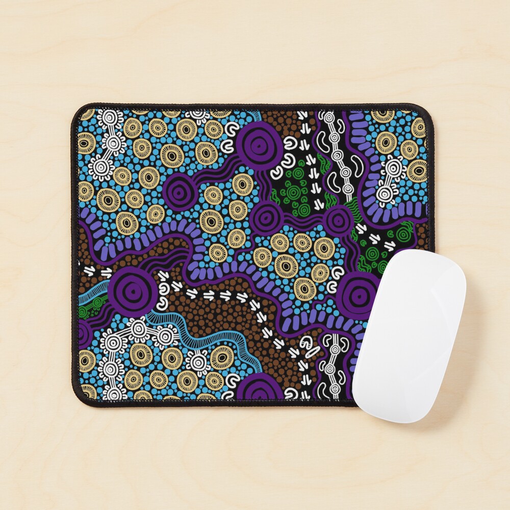 "Authentic Aboriginal Art Untitled (new)" Mouse Pad for Sale by