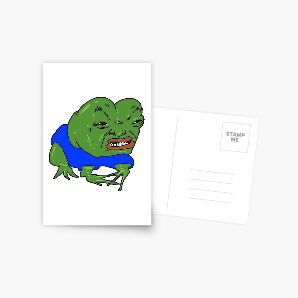 Pepe the Angry Frog Postcard