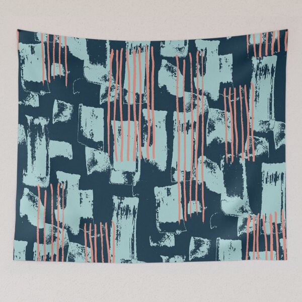 Item preview, Navy Handmade Stripes designed and sold by Carolina Diaz.