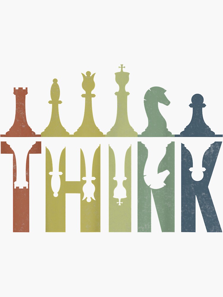 Think Retro Vintage Chess Pieces Player Gifts Chess Coach Svg Png Dxf  Digital Cutting File