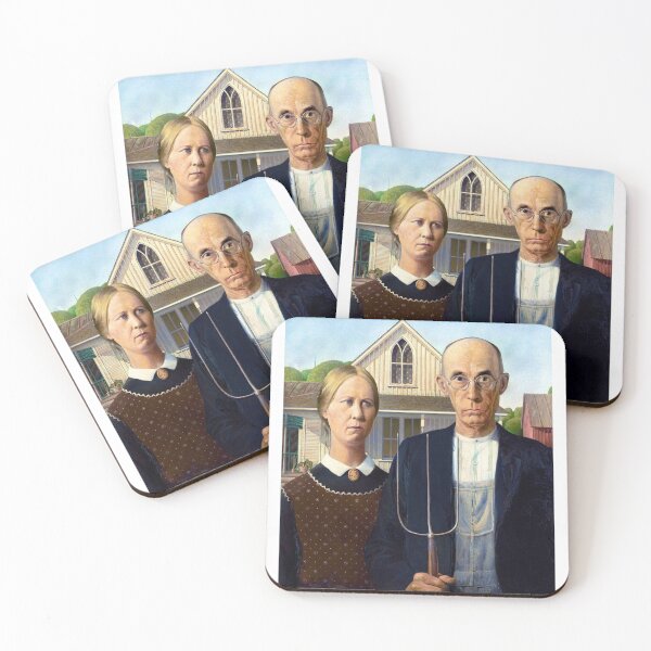 Item preview, Grant Wood's American Gothic (1930) designed and sold by Wanda Case.