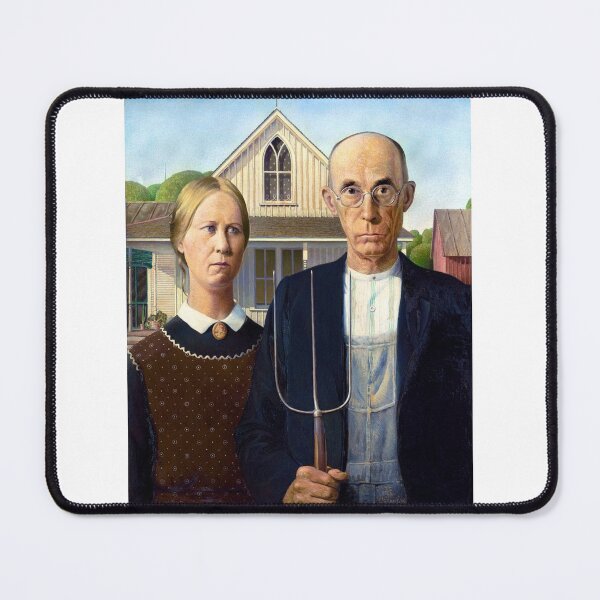 Item preview, Grant Wood's American Gothic (1930) designed and sold by Wanda Case.
