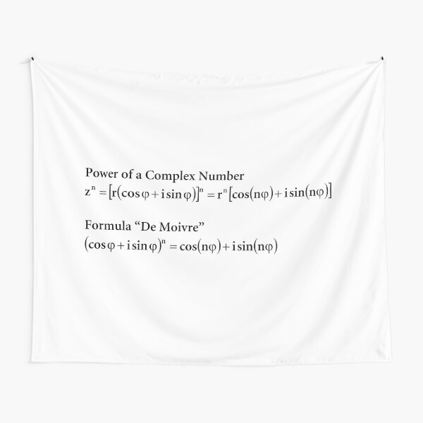 Power of a Complex Number. Formula De Moivre Tapestry