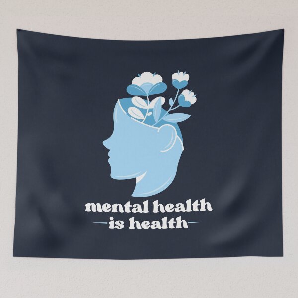 Item preview, Mental Health Is Health Floral Head designed and sold by Melanie Peterson.