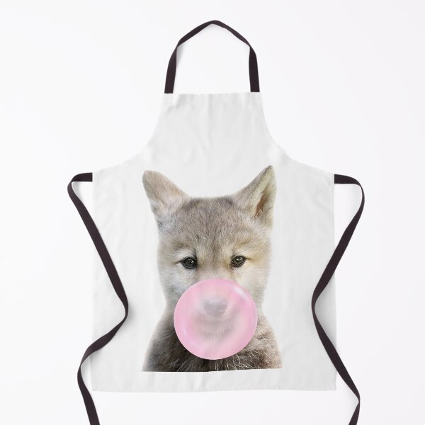 Item preview, Wolf Pup Blowing Bubble Gum by Zouzounio Art designed and sold by zouzounioart.