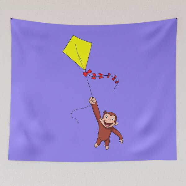 Item preview, Curious George flying a kyte   designed and sold by RunolfsdottirEs.
