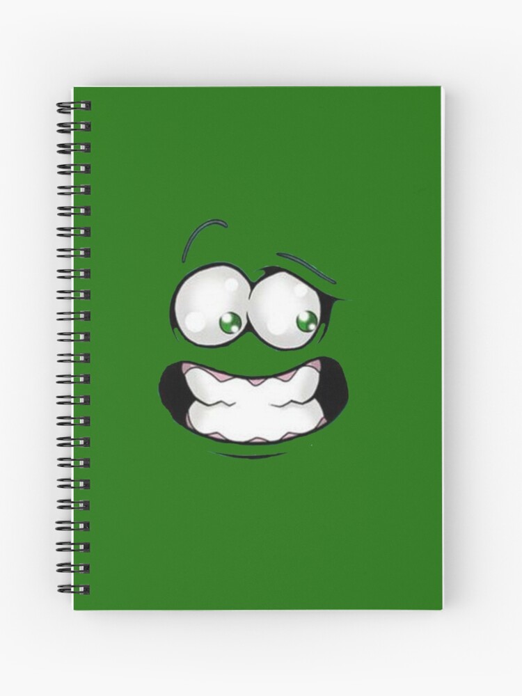 Smile Face Spiral Notebook By Axelpixlomg Redbubble - roblox face stationery redbubble