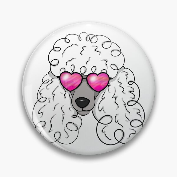 Item preview, Poodle With Sunglasses, White designed and sold by OneCraftyLady.