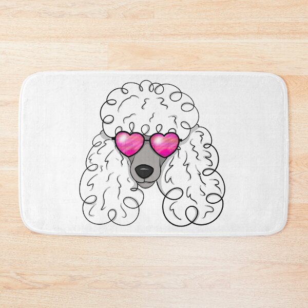 Item preview, Poodle With Sunglasses, White designed and sold by OneCraftyLady.
