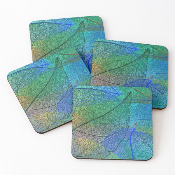Item preview, Elegant Blue And Green Textured Leaves Abstract  designed and sold by DEC02.