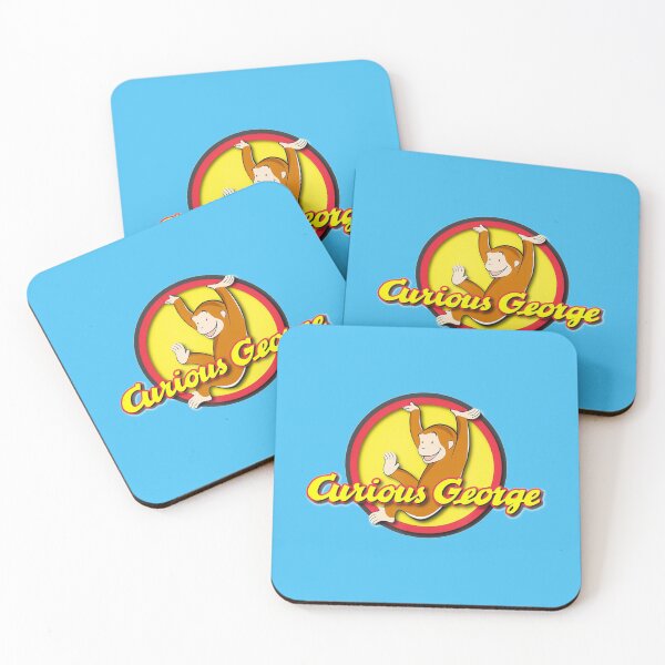 Item preview, Curious George Playfully Swinging Circle Logo   designed and sold by RunolfsdottirEs.