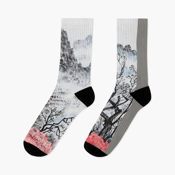 Item preview, Pink Chinese Traditional Landscape Mountains - Chinese Traditional Landscape designed and sold by lodarohit.