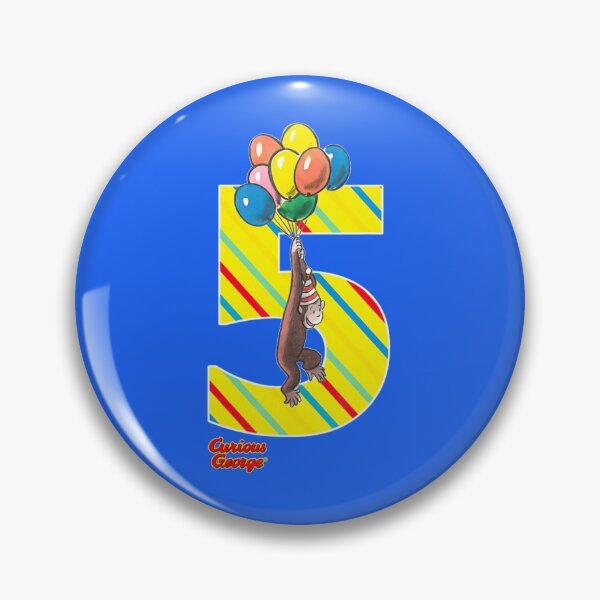 Item preview, Curious George Vintage 5th Birthday Balloons    designed and sold by RunolfsdottirEs.