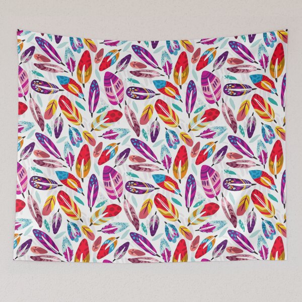 Item preview, Feathers Pattern, Feathers Pattern in Beautiful Colors, Ornamental Feathers designed and sold by graphic-genie.
