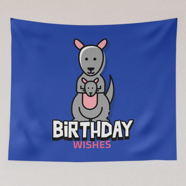 Item preview, HAPPY BIRTHDAY WISHES CUTE KANGAROO designed and sold by CoopClothing.
