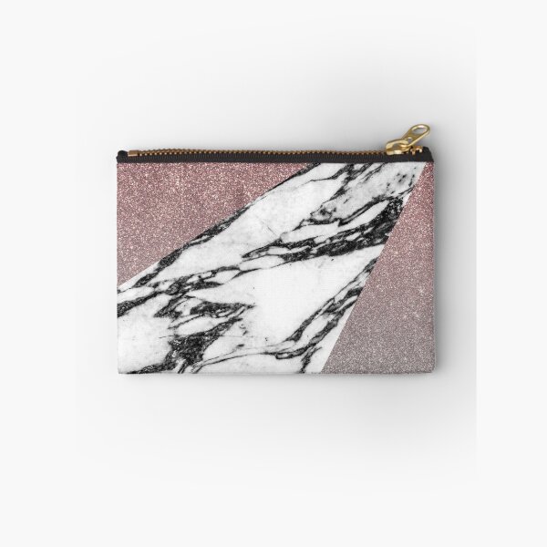 Item preview, Silver Rose Gold Glitter and Marble Geometric Pattern designed and sold by Blkstrawberry.