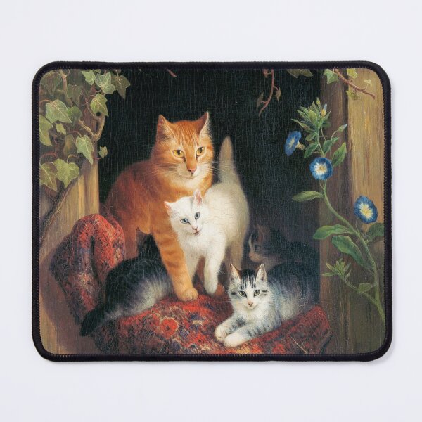 Item preview, Cat with Kittens Art by Henriette Ronner - Great Arts designed and sold by InHerits.