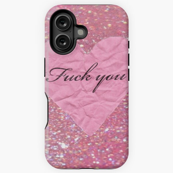 Item preview, pink glitter fuck you heart designed and sold by prettywhitegirl.