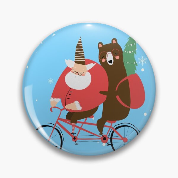Item preview, Here comes Santa with a bear on a bike  designed and sold by LidaRayArt.