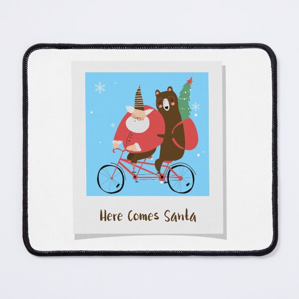 Item preview, Here comes Santa with a bear on a bike designed and sold by LidaRayArt.