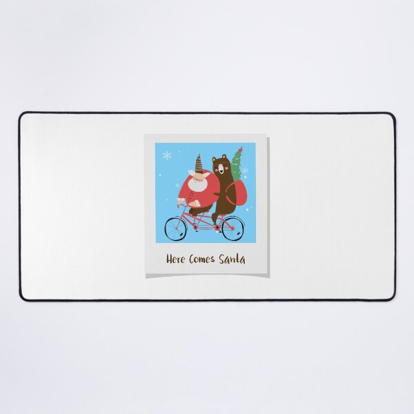 Item preview, Here comes Santa with a bear on a bike designed and sold by LidaRayArt.