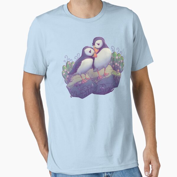 Puffins Nuzzling Affectionately Essential T-Shirt