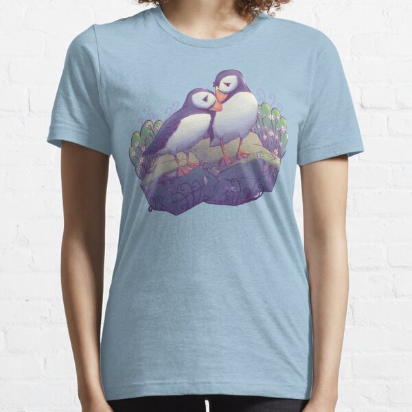 Puffins Nuzzling Affectionately Essential T-Shirt