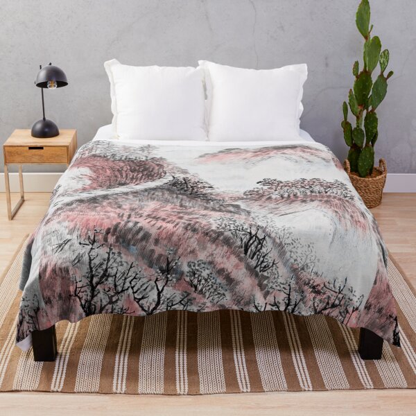 Item preview, Pink Retro Chinese Traditional Landscape Mountains - Chinese Traditional Landscape designed and sold by lodarohit.