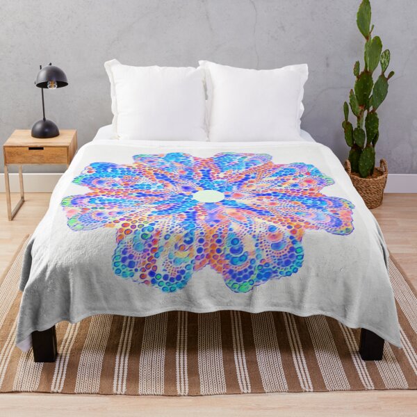 Item preview, Kaleidoscope flower in Blue designed and sold by ninasilver.