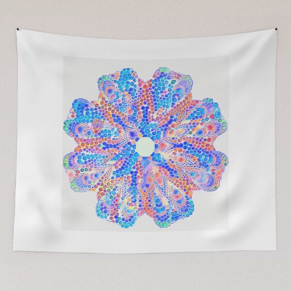 Item preview, Kaleidoscope flower in Blue designed and sold by ninasilver.