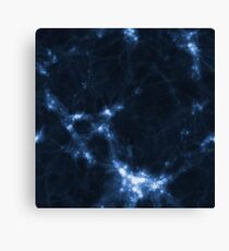 Das kosmische Netz (blau) Leinwanddruck