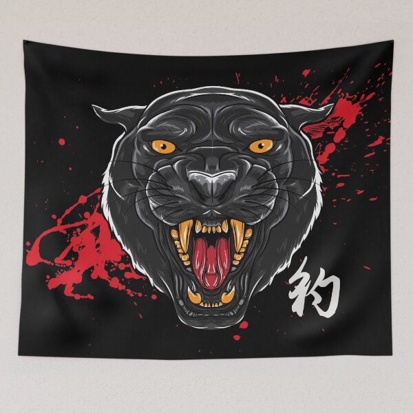 Item preview, Black Panther Bloody Aggressive Wild  designed and sold by AnimalLover4eva.