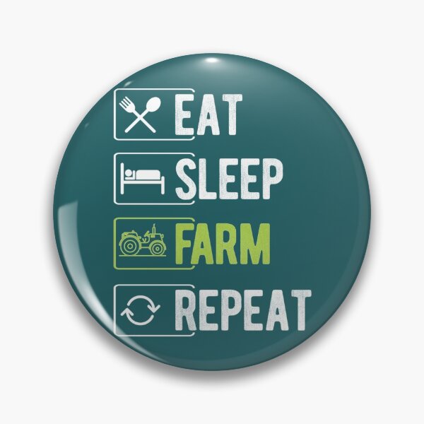 Item preview, Eat Sleep Farm Repeat   designed and sold by yotsubanoclover.