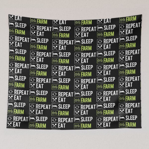 Item preview, Eat Sleep Farm Repeat   designed and sold by yotsubanoclover.