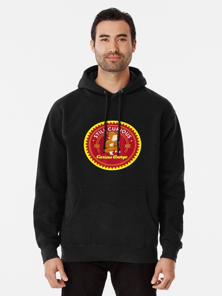 Curious George Red and Yellow Still Curious Pullover Hoodie for