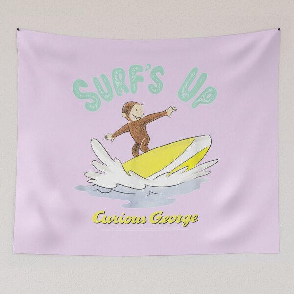 Item preview, Curious George Surfs Up Surfing Portrait  Long Sleeve  designed and sold by VeumJoelle.