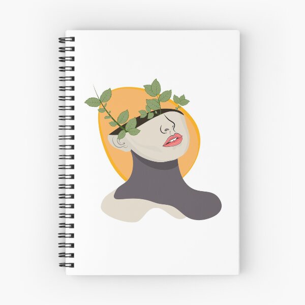 Item preview, Beautiful female face with green leaves of plant on pastel yellow background. Copy space for ad, text. Modern design. Conceptual, contemporary bright artcollage.  designed and sold by KARTICK DUTTA.