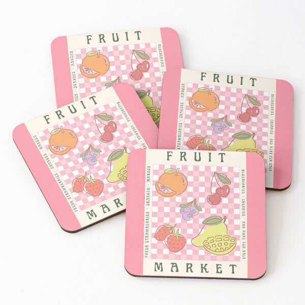 Item preview, Fruit Market Pink Gingham Picnic  designed and sold by DesignStory.