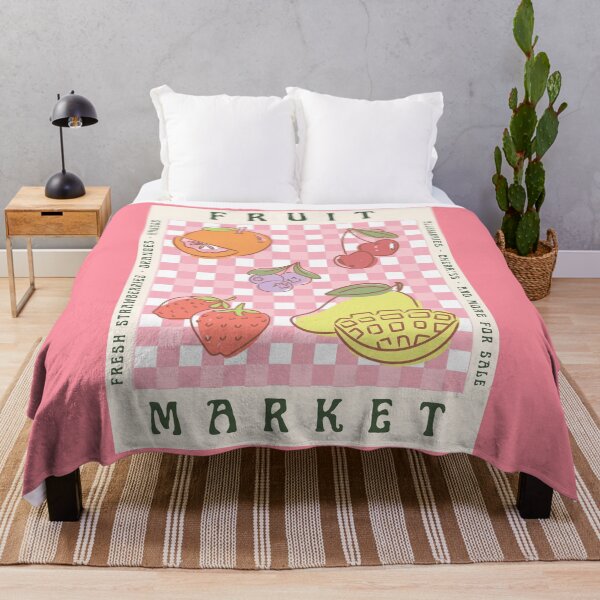 Item preview, Fruit Market Pink Gingham Picnic designed and sold by DesignStory.